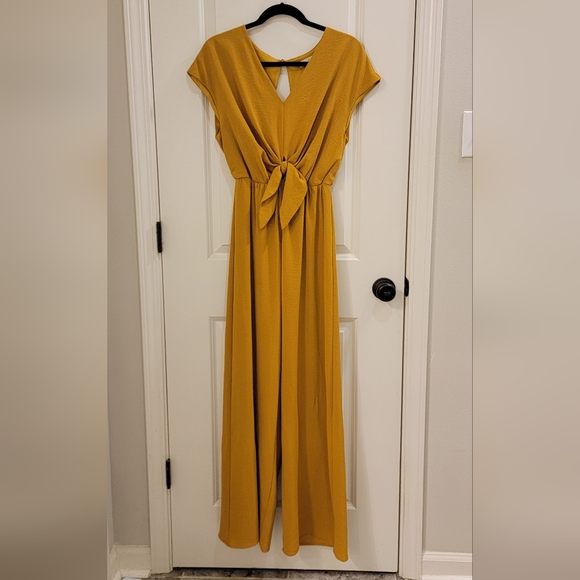 Dark Ochre Yellow Morgan Claire Jumpsuit - Picture 1 of 3
